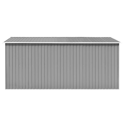 Garden Shed Gray Galvanized Steel 101.2 X 154.3 X 71.3 In