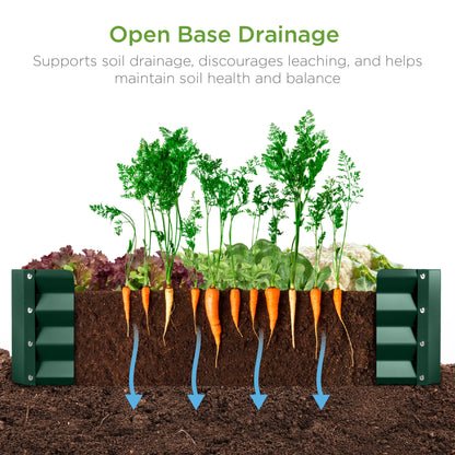 6X3X1Ft Outdoor Metal Raised Garden Bed for Vegetables, Flowers, Herbs, Plants - Dark Green
