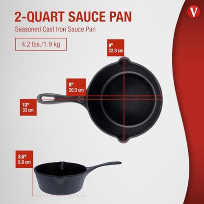 Cast Iron Saucepan, Cast Iron Melting Pot, Made in Colombia, 2QT