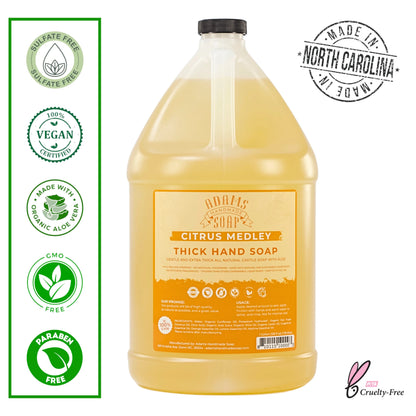 Citrus Medley Organic Liquid Castile Hand Soap 1 Gallon Refill