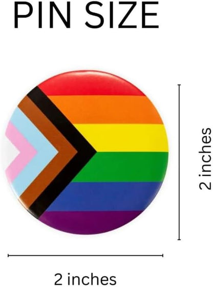 10/25/50Pcs Gay Pride Rainbow Round/Pronoun Button Pin - Perfect for LGBTQ Accessories, Gay Stuff, Pride Parades, LGBTQ Events, Pride Month, Promotional Events and Gift-Giving
