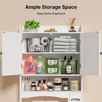 over the Toilet Storage Cabinet, Bathroom Shelf over Toilet, Bathroom Storage Cabinet Organizer - White