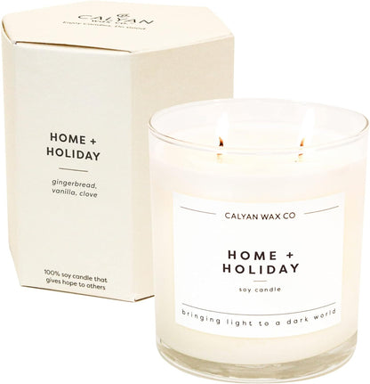 2 Wick Candle, Home + Holiday Scented Candle, 37 Hour Burn Time, Aromatherapy Soy Candles, Non Toxic & Vegan Soy Wax, Glass Tumbler Scented Candles, 8.8Oz