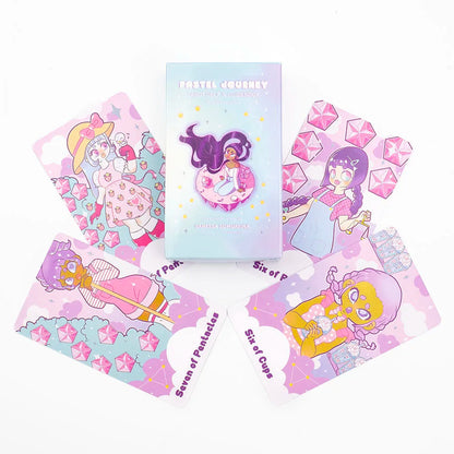 2024 New Style Pastel Journey Tarot Deck 78Pcs Tarot Cards Tarot Deck Collectible Oracle Card Set 10.4*6.1Cm
