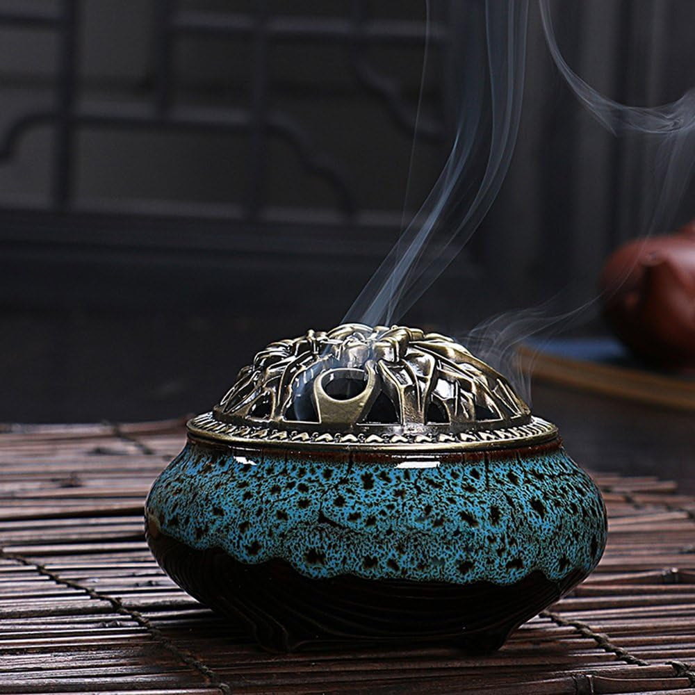 Ceramic Home Decoration Incense Sticks or Cones Burner Porcelain Incense Holder