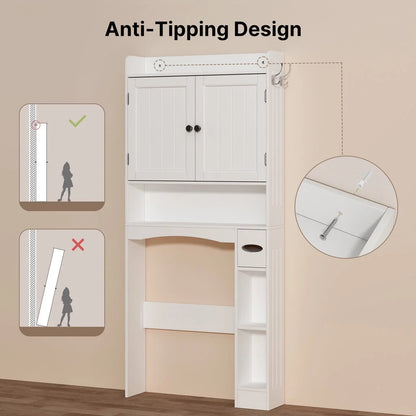 over the Toilet Storage Cabinet, Bathroom Shelf over Toilet, Bathroom Storage Cabinet Organizer - White