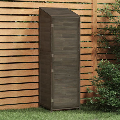 Garden Shed Anthracite Solid Fir Wood Medium Garden Shed