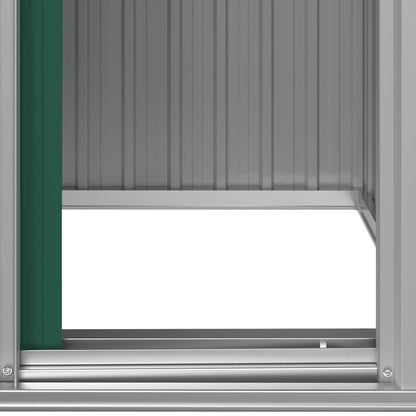 Garden Shed Green Galvanized Steel 49.6X38.4X69.7 in Garden Shed