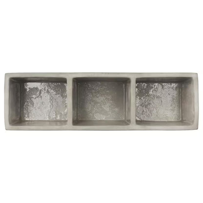 12.3 In. Trio Medium Concrete Gray Concrete Planter (3.6 In. L X 12.3 In. W X 3.5 In. H)