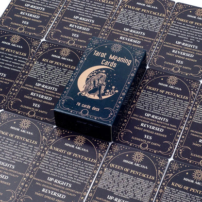 Meaning Tarot Cards 78 Cards Deck English Visions Divination Edition Board Game for Beginners Pocket Size Tarot Learning Deck
