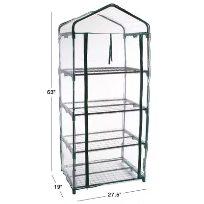 27.5 In. X 19 In. X 63 In. 4 Tier Greenhouse