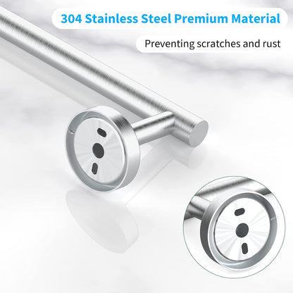 2 Pieces Brushed Nickel Bathroom Towel Bar, 24 Inch Double Towel Racks,Bathroom Towel Holder Towel Hanger for Bathroom Stainless Steel Wall Mount