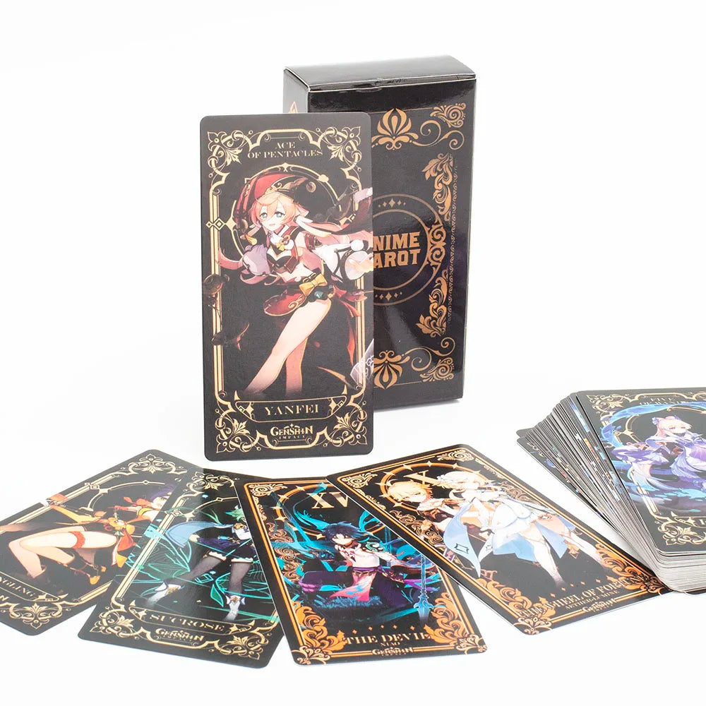 Kitten Tarot Deck 78Pcs Cute Black and White for Beginners Version Mysterious Board Game Fun Fortune Telling Kit