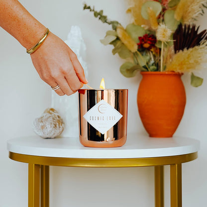 | Rosewater + Wildflowers Scented Luxury Soy Coconut Candle for Women | Slow 70+ Hour Burn | Wood Crackling Wicks | 12 Oz Premium Glass | Hand-Poured in California